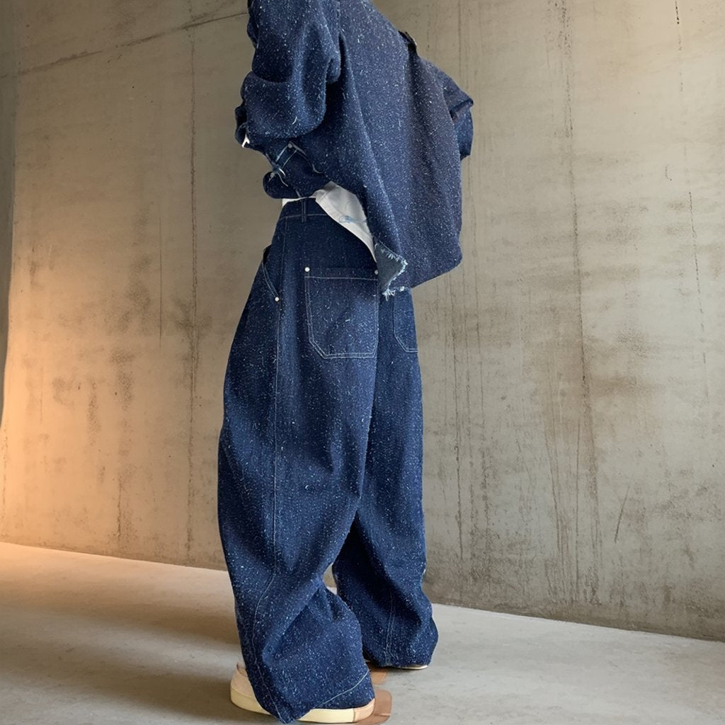 ランダムネップテクスチャデニムパンツ K0648