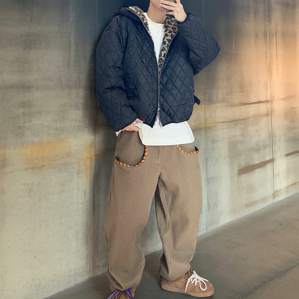 レオパードキルティングリバーシブルブルゾン K0737