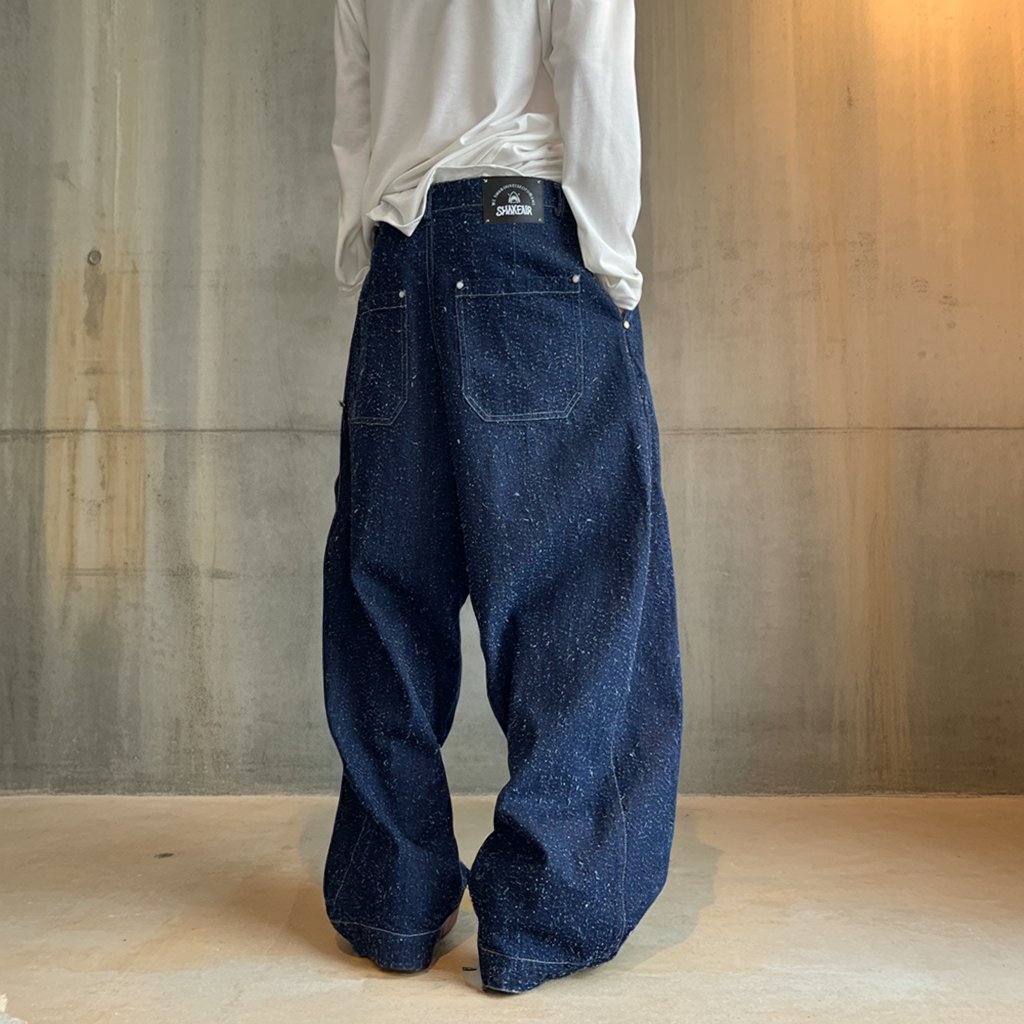 ランダムネップテクスチャデニムパンツ K0648