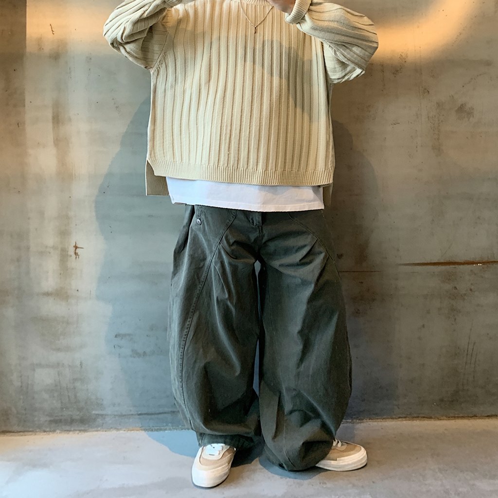 クルーネックワイドリブニット K0685