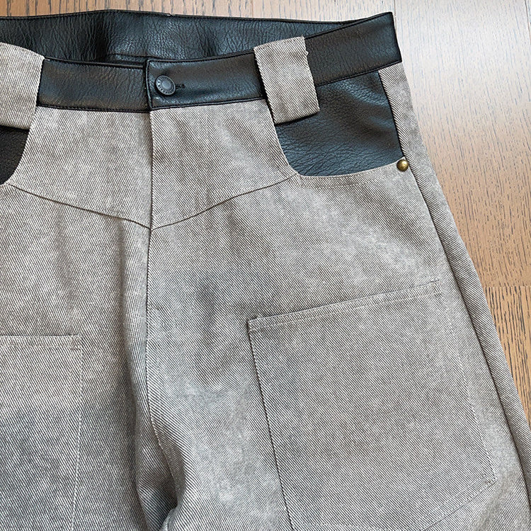 ツートーンポケットワイドパンツ K0866