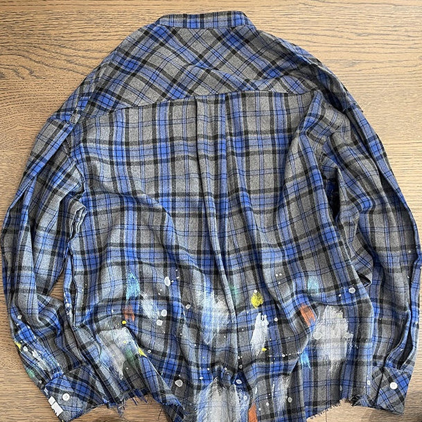ルーズシルエットチェックシャツ K0875