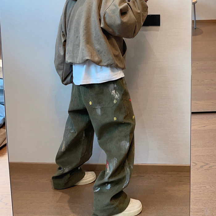 コーデュロイハンドペイントパンツ K0440