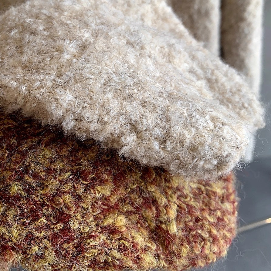 ボリュームブークレクルーネックニット K0730