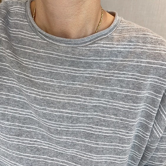ボーダーワイドスリーブロングTシャツ K0619