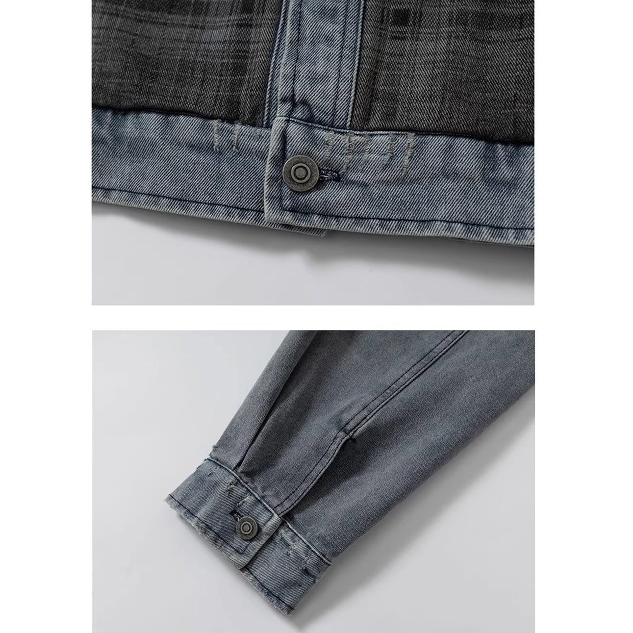 チェックデニムコンビネーションジャケット K0859