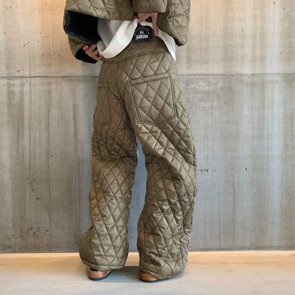 キルティングワイドパンツ K0821