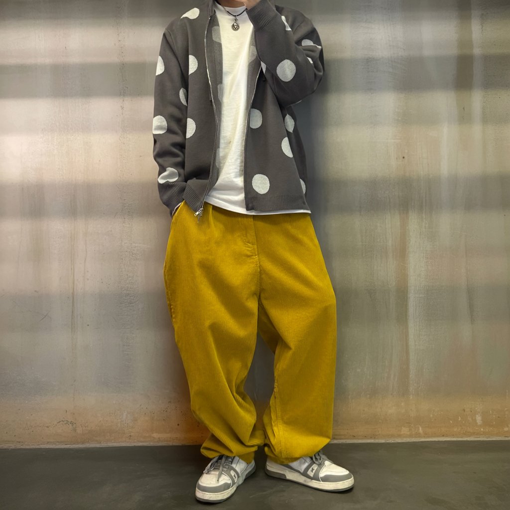 ポルカドットニットパーカー K0756