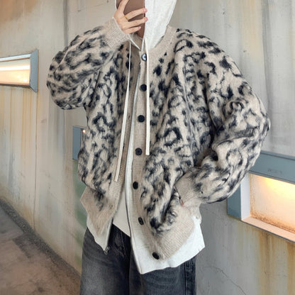 シャギーレオパードオーバーカーディガン K0718