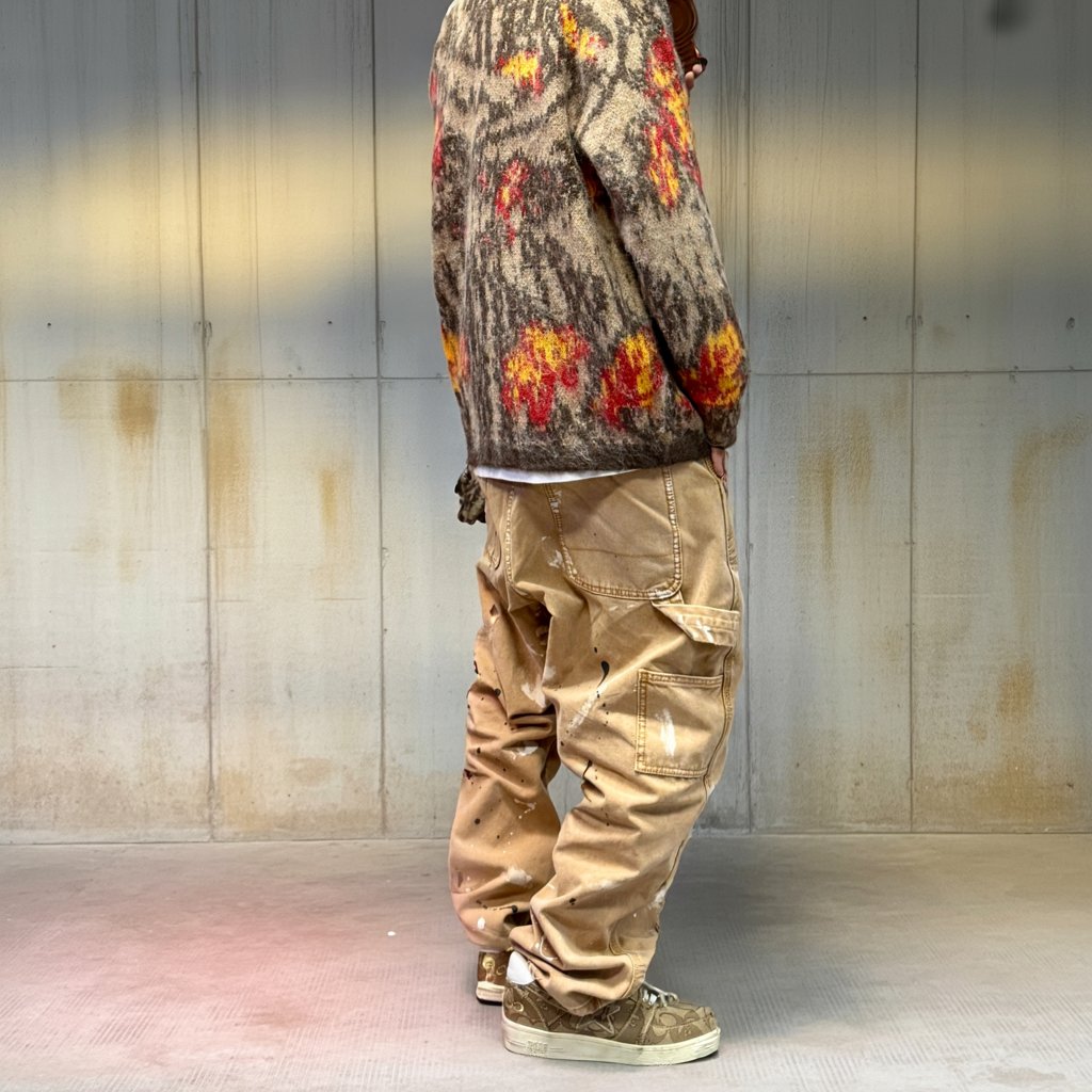 レトロインスパイアファジーカーディガン K0728