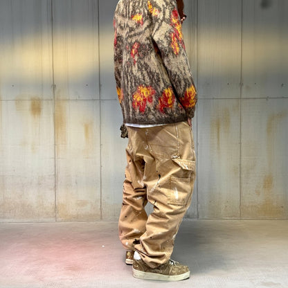 レトロインスパイアファジーカーディガン K0728