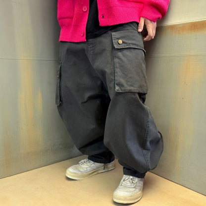 ビッグポケットワイドカーゴパンツ K0757