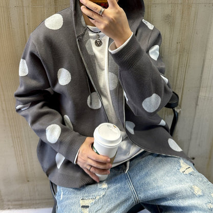 ポルカドットニットパーカー K0756