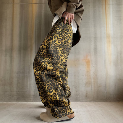 レオパードワイドカーブパンツ K0748