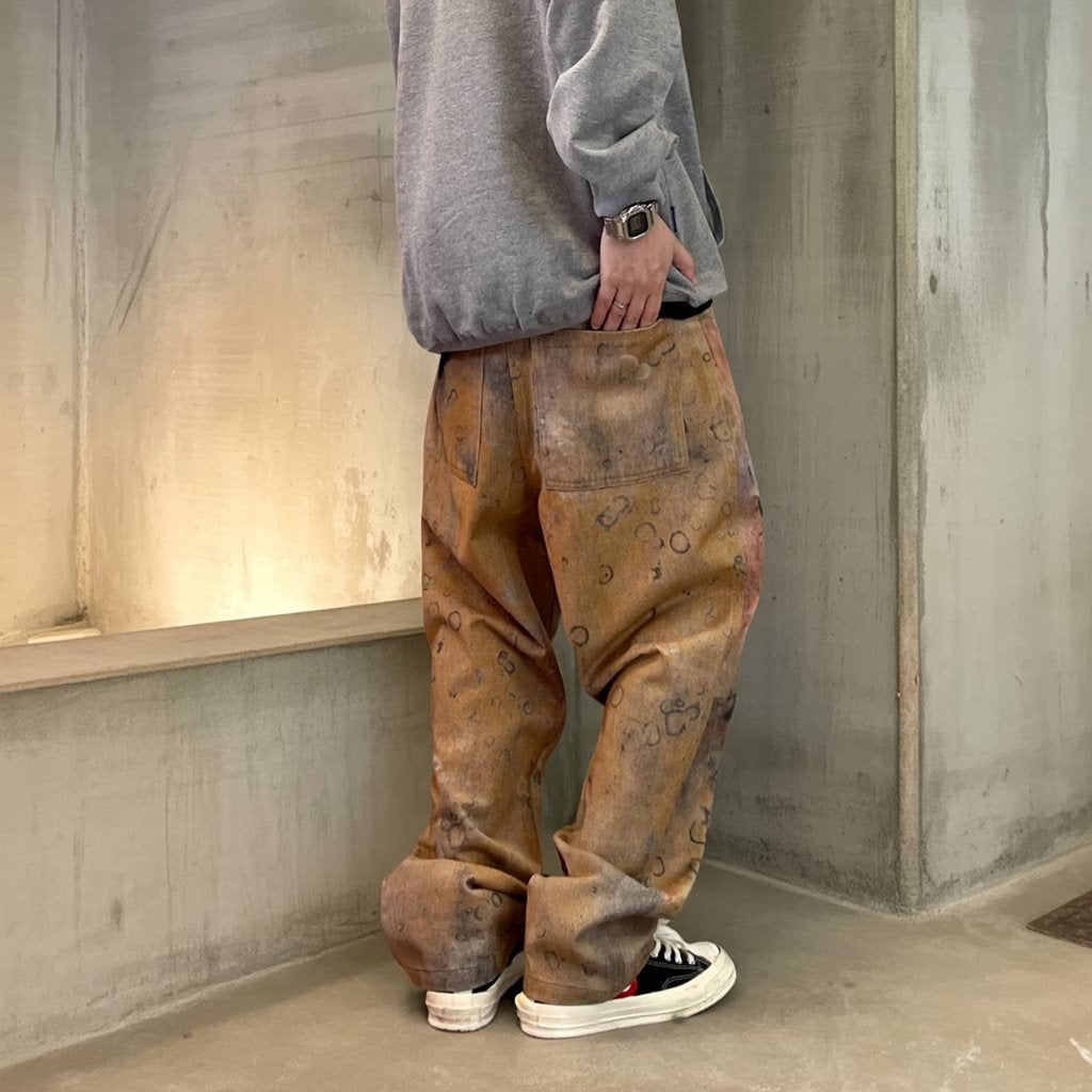 アートサークルグラフィックワイドパンツ K0635