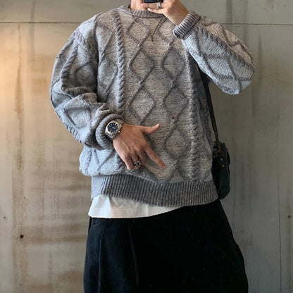 ダイヤパターンルーズフィットニット K0736