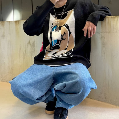 リラックスワイドシルエットデニムパンツ K0726