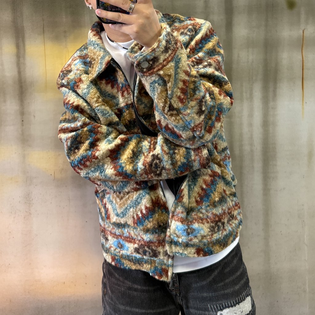 レトロエスニックボアジップジャケット K0729