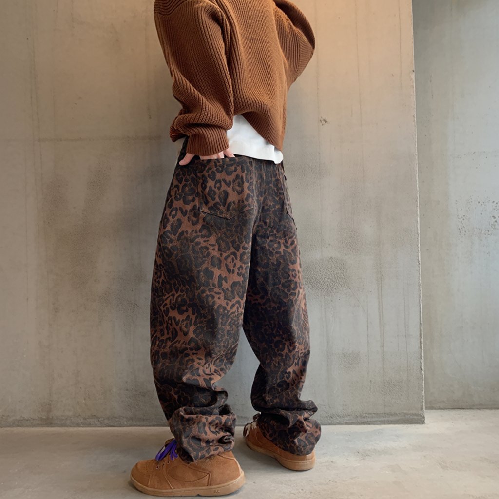 レオパードワイドカーブパンツ K0748