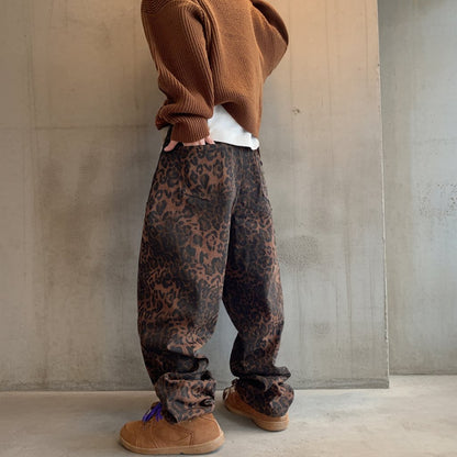 レオパードワイドカーブパンツ K0748