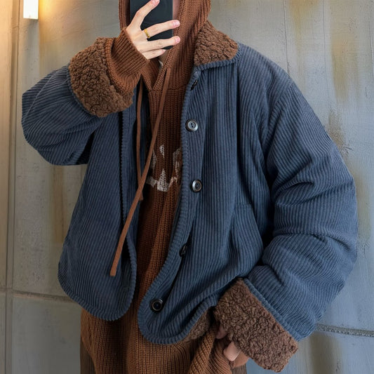 コーデュロイボアコンビショートジャケット K0710