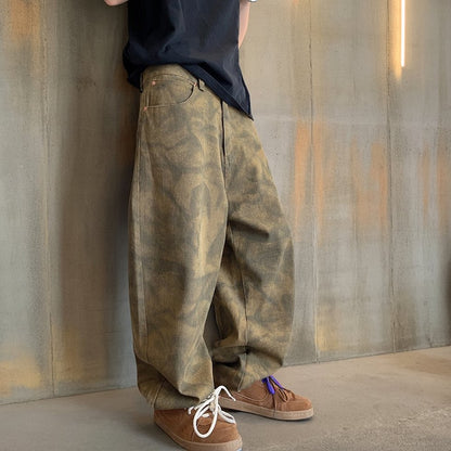 マーブルエフェクトワイドパンツ K0758