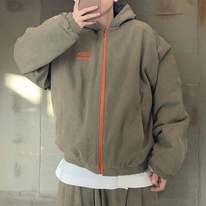 コントラストラインフーディジャケット K0721