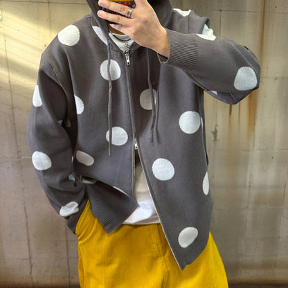 ポルカドットニットパーカー K0756