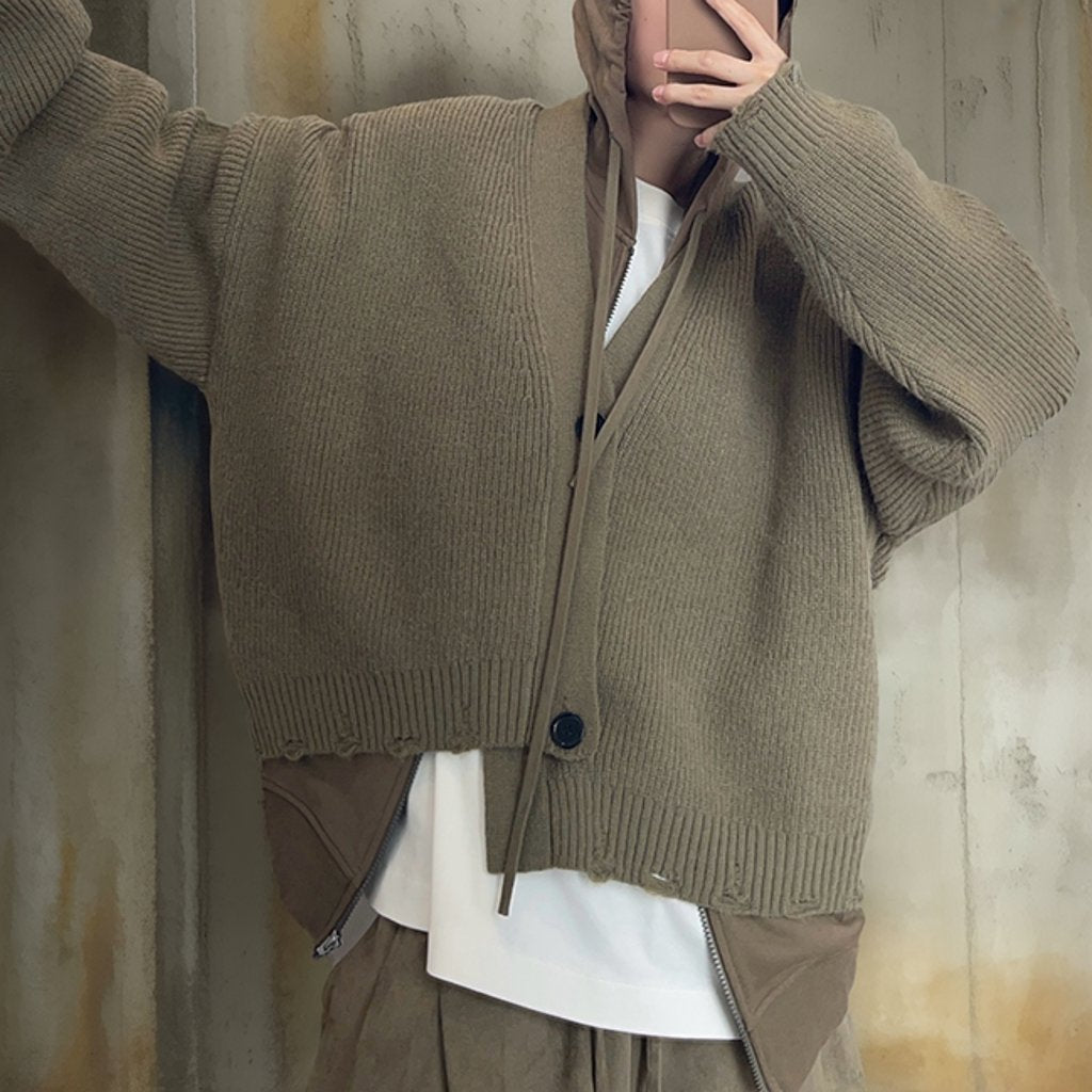 イレギュラーボタンオーバーサイズカーディガン K0720