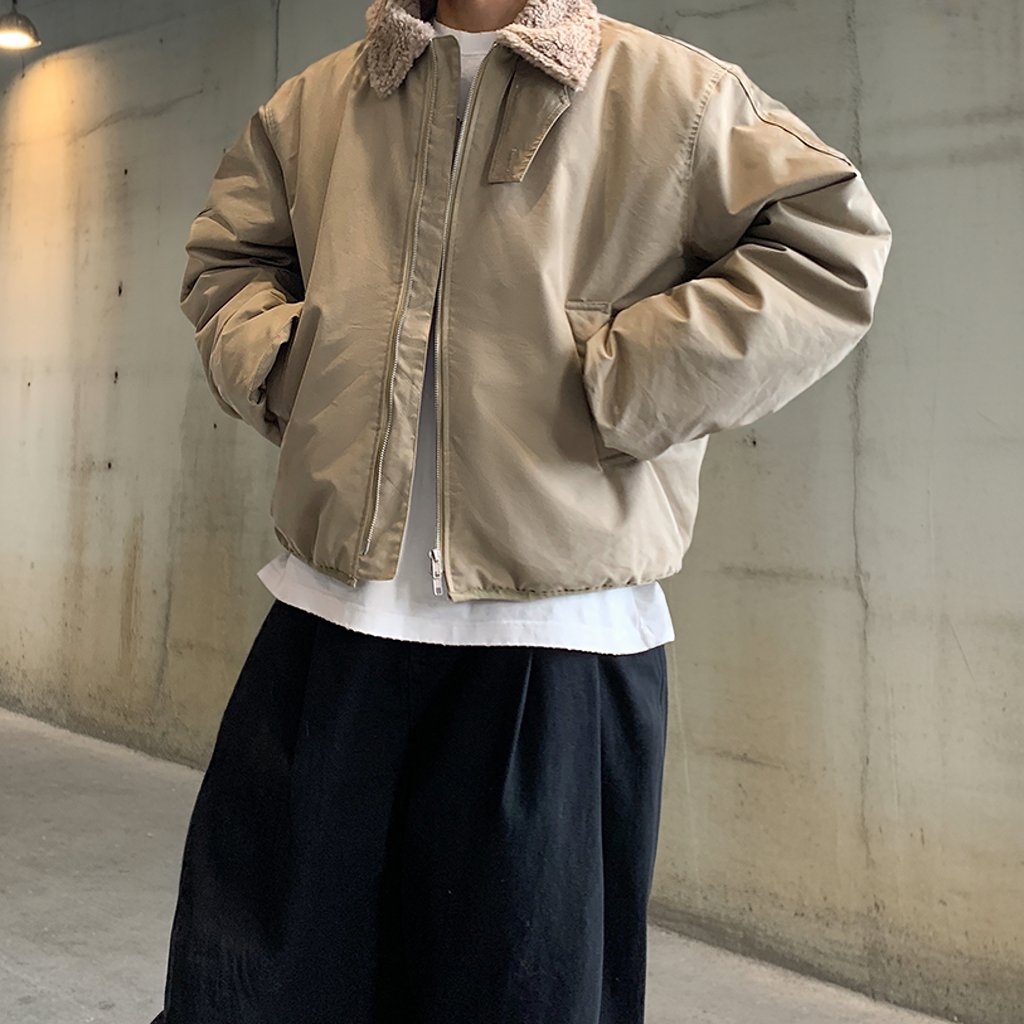 ボアカラージップブルゾン K0771