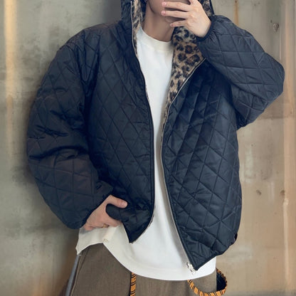 レオパードキルティングリバーシブルブルゾン K0737