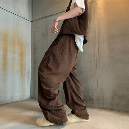 ドレープワイドコーデュロイパンツ K0722