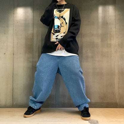 リラックスワイドシルエットデニムパンツ K0726