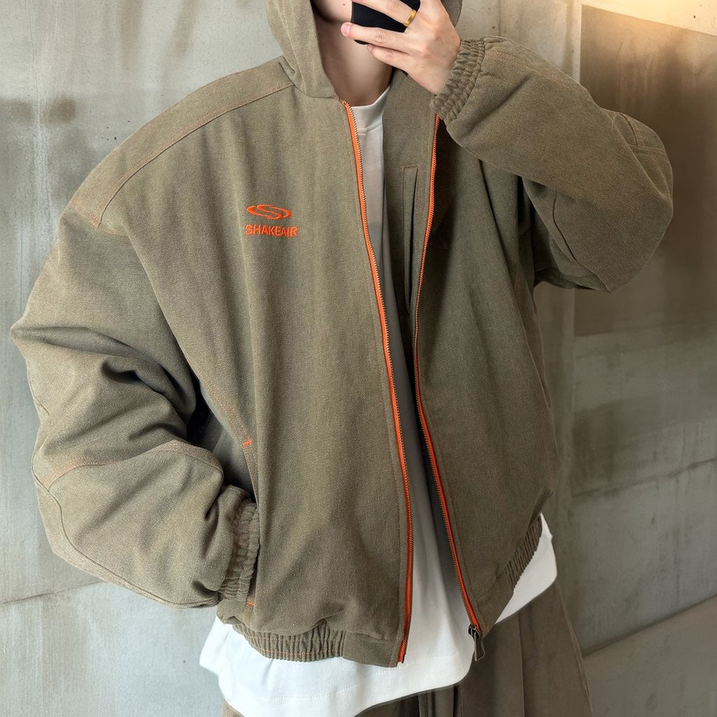 コントラストラインフーディジャケット K0721