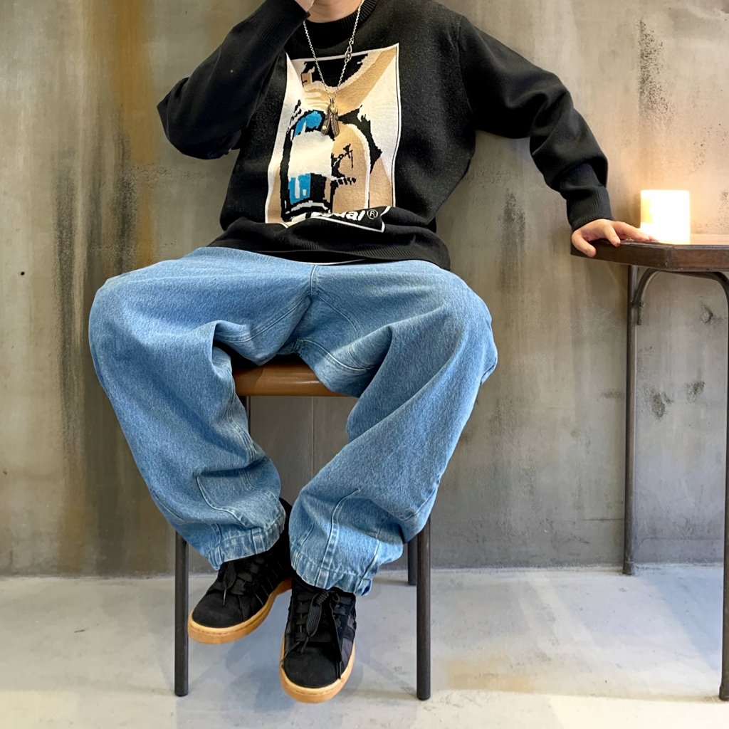 リラックスワイドシルエットデニムパンツ K0726