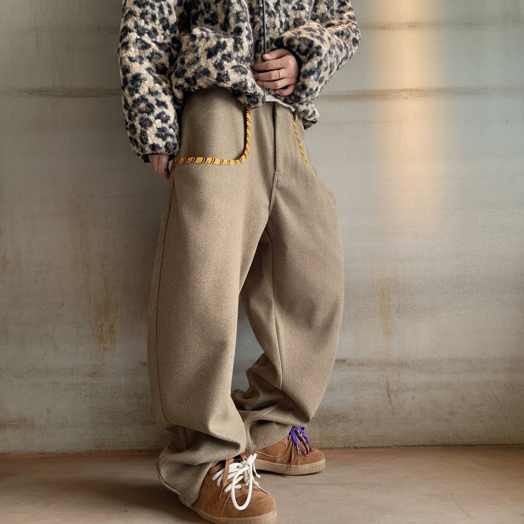 タイガーパイピングワイドカーブパンツ K0740