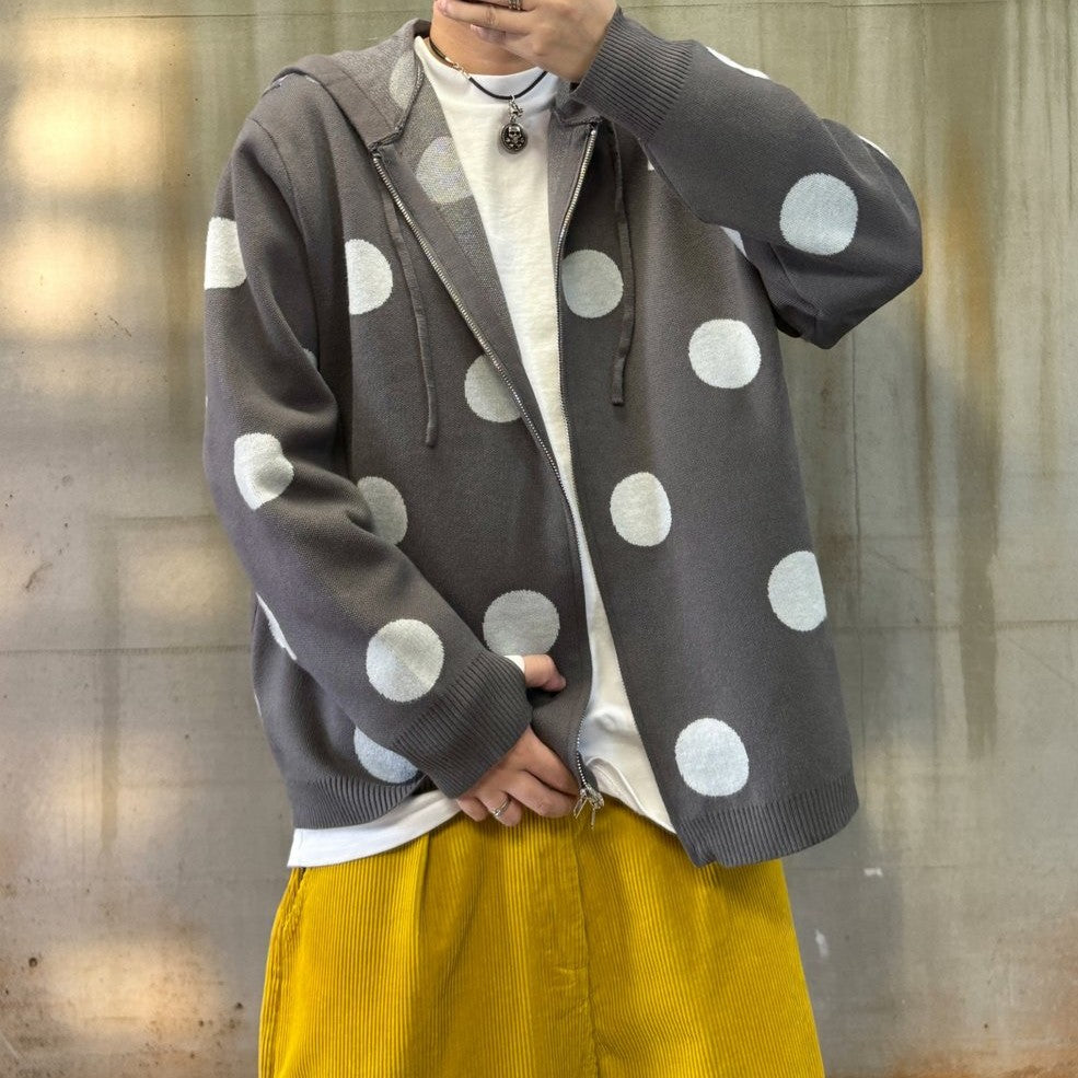 ポルカドットニットパーカー K0756