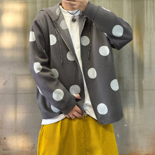 ポルカドットニットパーカー K0756