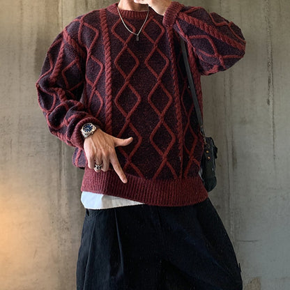 ダイヤパターンルーズフィットニット K0736