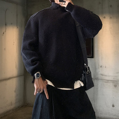 クラッシュカットリブニット K0681