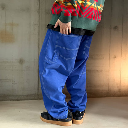 コントラストステッチルーズワークパンツ K0707