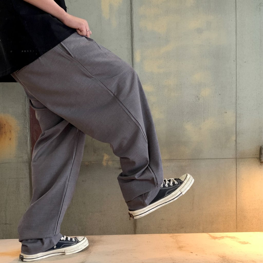 OLD TOWN　TIN HOUSE　コットントラウザーパンツ　グレー　英国製 タックベルテッドワイドトラウザーパンツ K0614 – K-RAD
