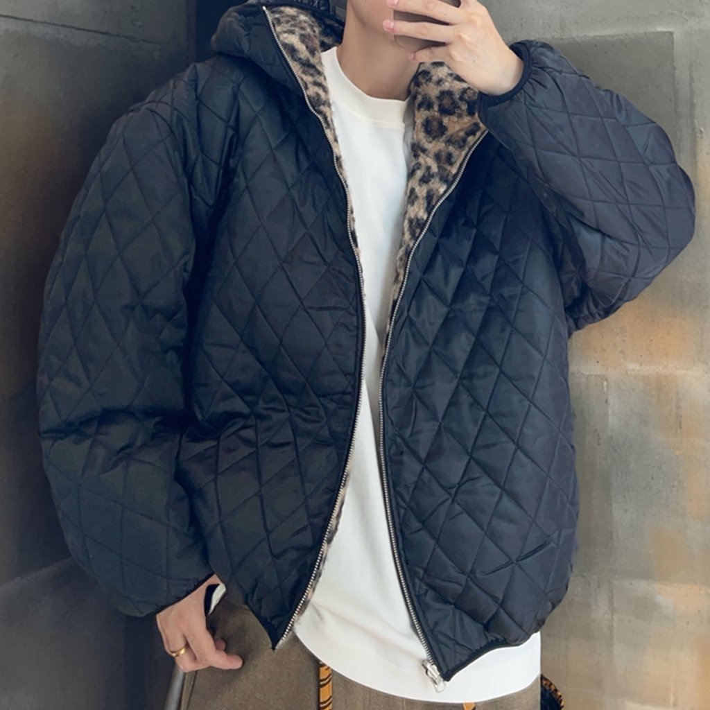 レオパードキルティングリバーシブルブルゾン K0737