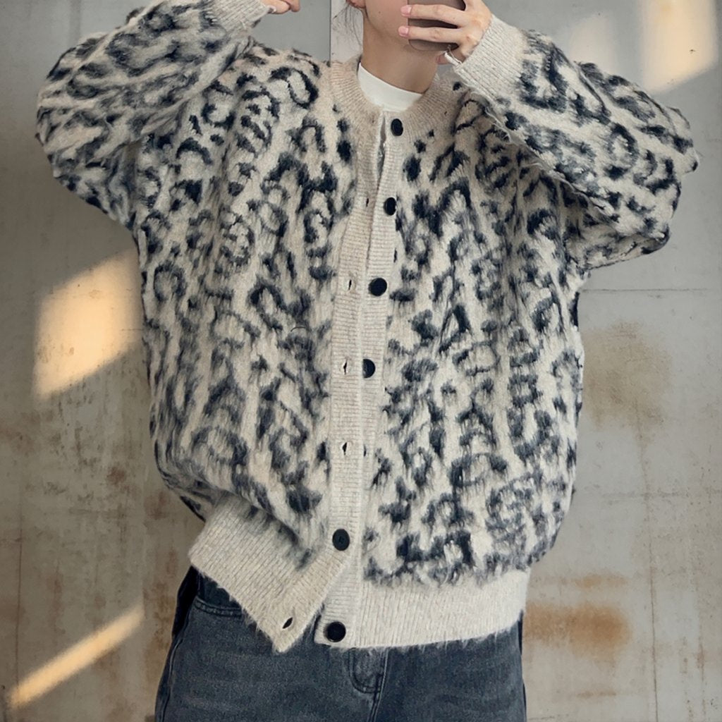 シャギーレオパードオーバーカーディガン K0718