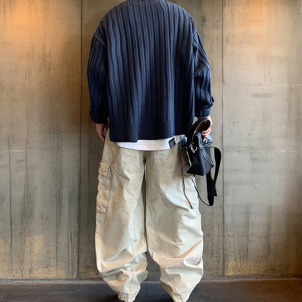 クルーネックワイドリブニット K0685