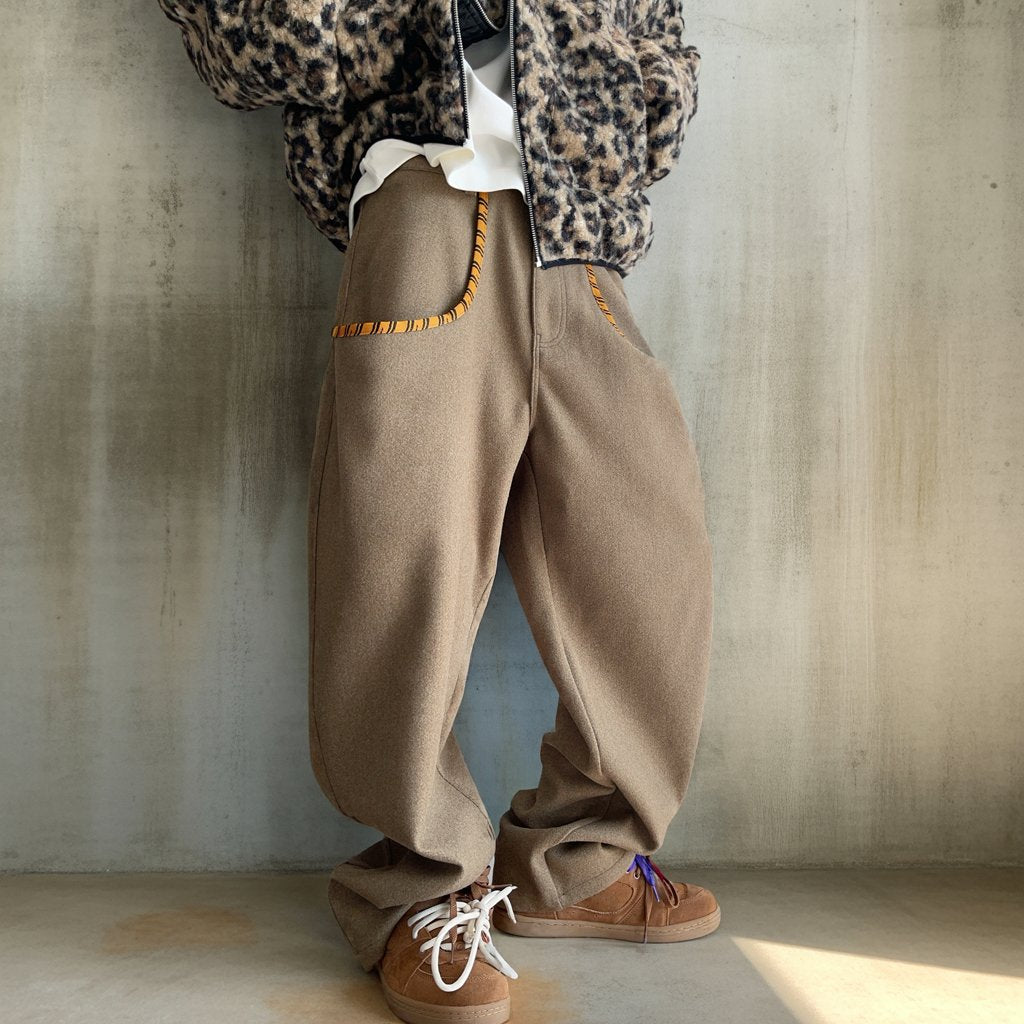 タイガーパイピングワイドカーブパンツ K0740