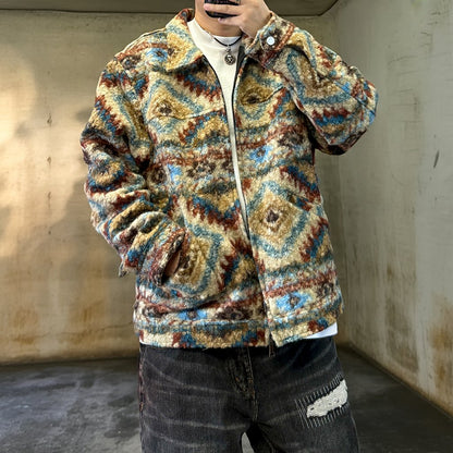 レトロエスニックボアジップジャケット K0729