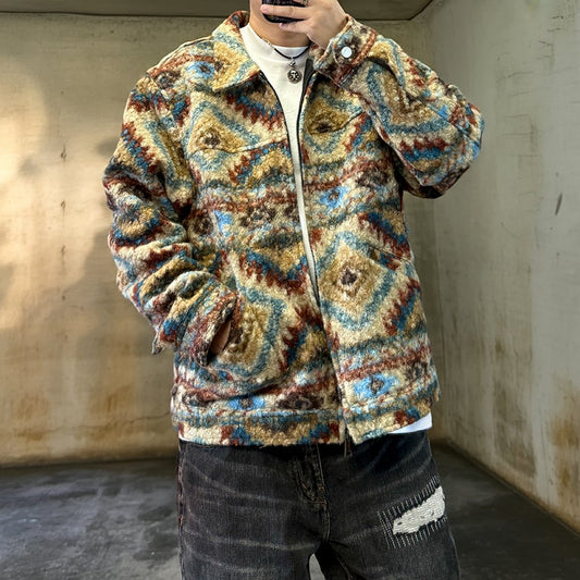 レトロエスニックボアジップジャケット K0729