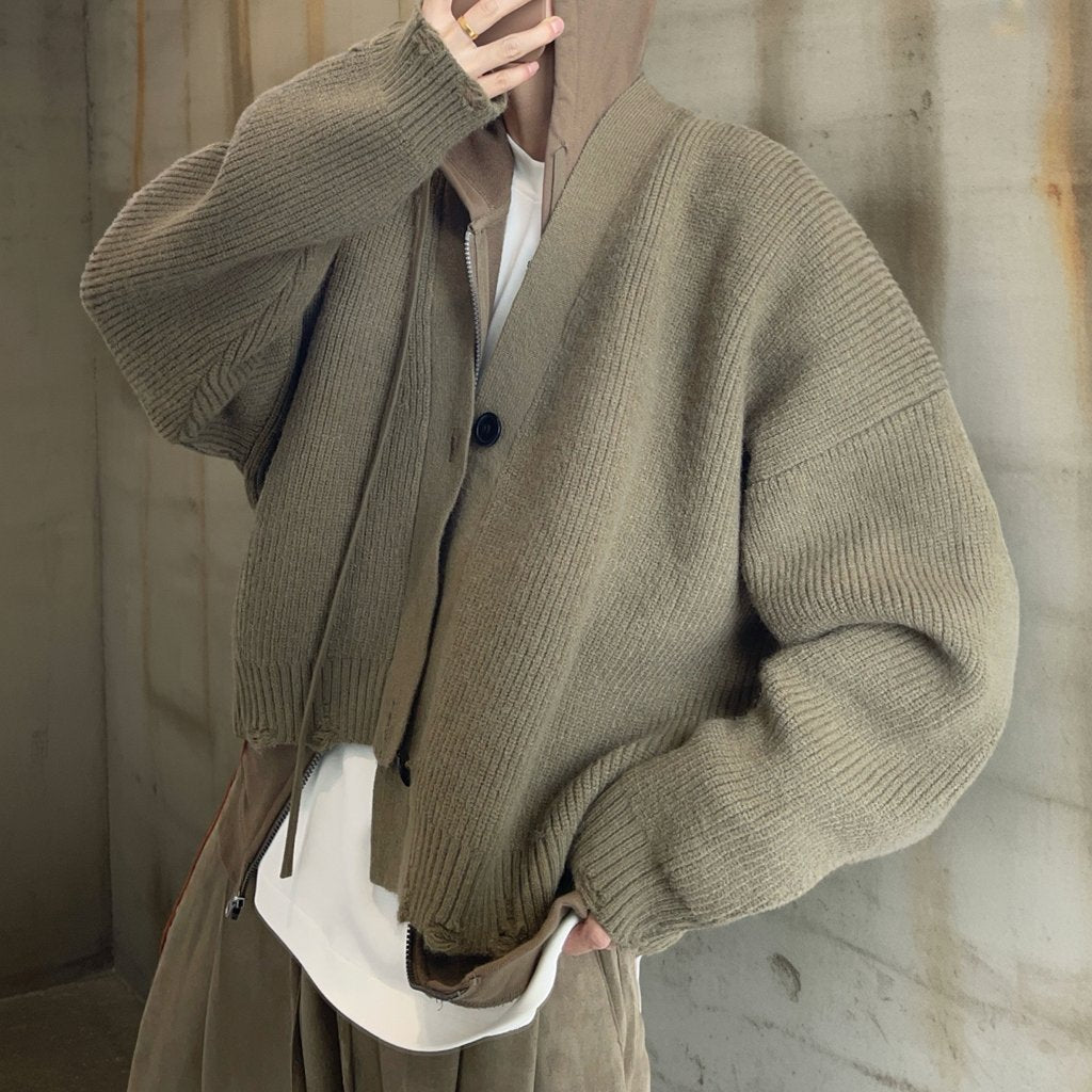 イレギュラーボタンオーバーサイズカーディガン K0720