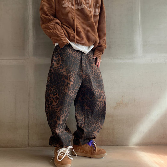 レオパードワイドカーブパンツ K0748